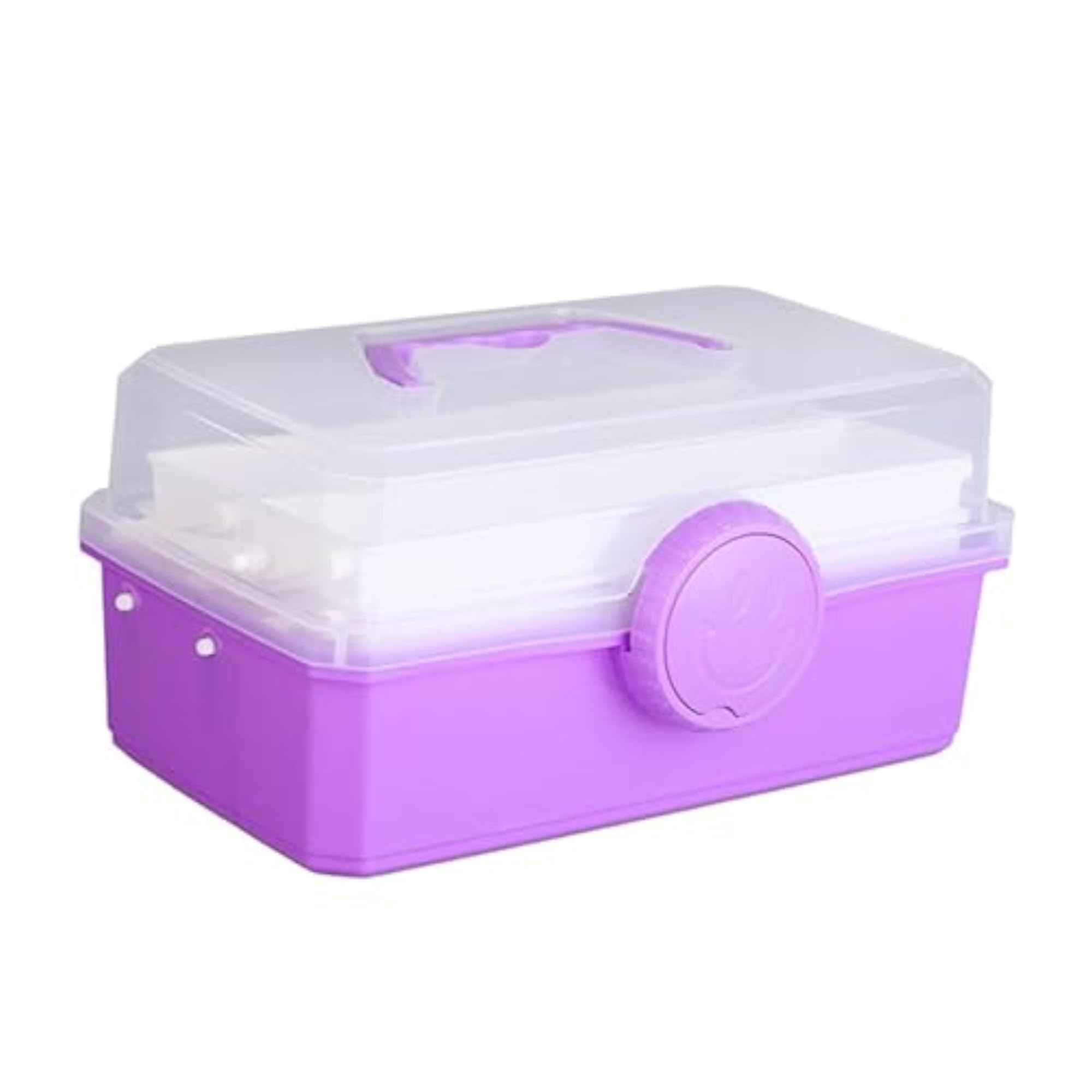 Three Tier Desk Organizer for Hair Clips, Purple